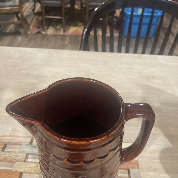 VTG MARCREST Daisy Dot Stoneware Glazed Pottery Pitcher 6” Granny Core Cottage - Picture 2 of 12